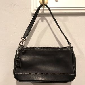 Coach black leather small purse
